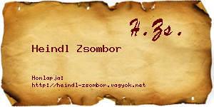 Heindl Zsombor névjegykártya